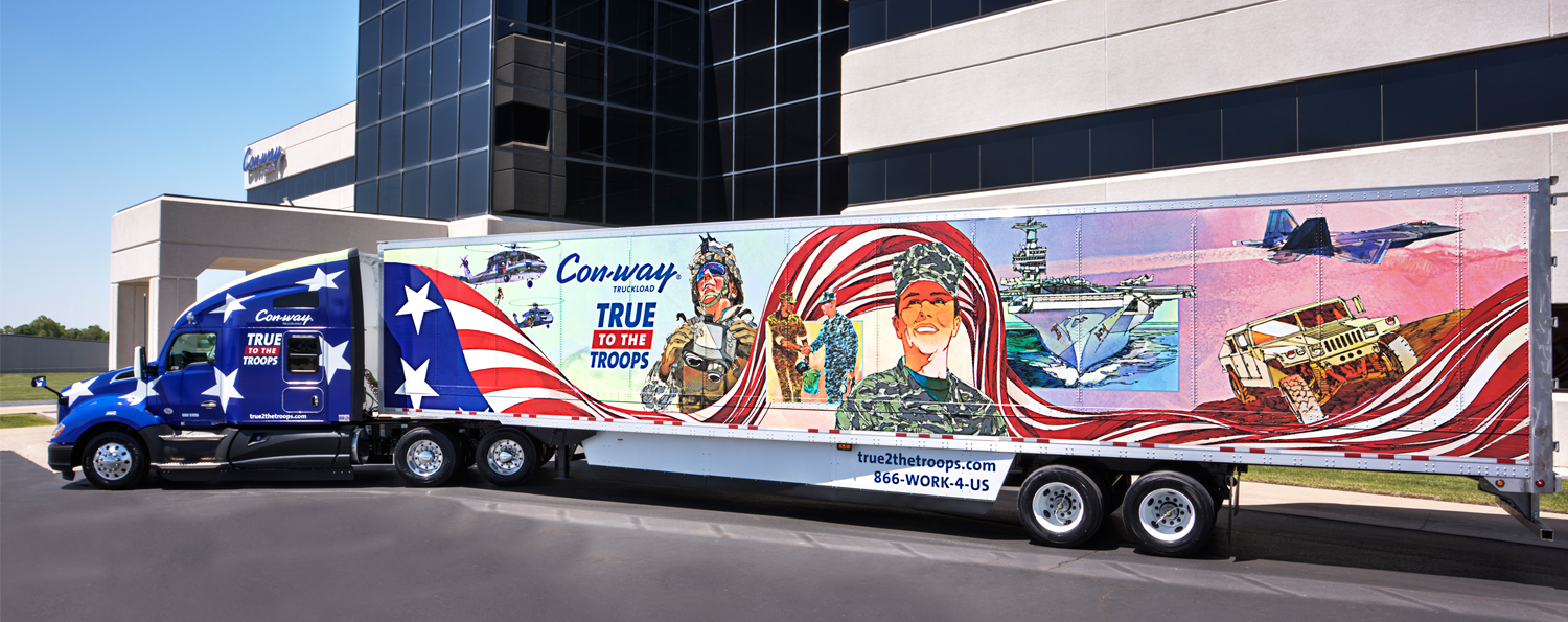 True to the Troops banner